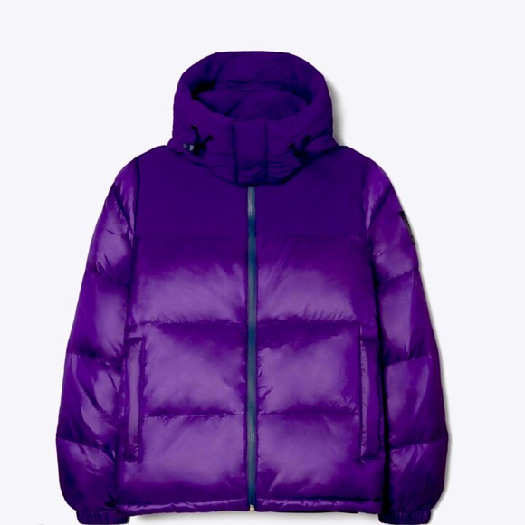 Tory Sport Jackets & Blazers - (NEW) Tory Burch Sport Nylon Contrast Hooded Down Puffer